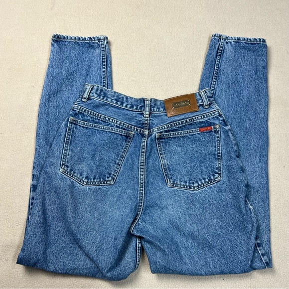 Vtg Lawman Jeans Womens 13 Straight Leg High Waist Medium Wash Western Cowgirl - Picture 10 of 11